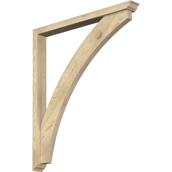 Ekena Millwork Thorton Traditional Rough Sawn Bracket w/ Offset Brace, Douglas Fir, 4"W x 38"D x 44"H BKT0402X38X44THR01RDF - main